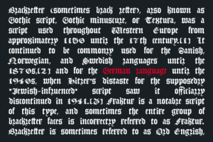 Alternative view of Landsknecht Font