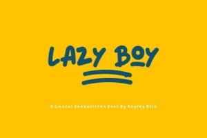 Lazy Boy Font