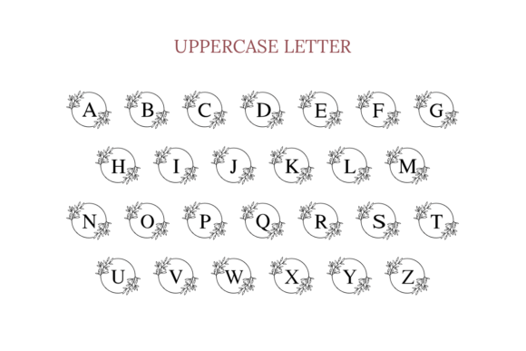 Leafy Monogram Font - Image 5