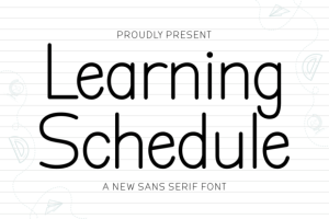 Learning Schedule Font