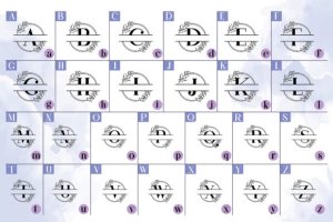 Alternative view of Leaves Monogram Font