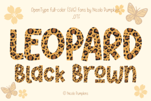 Leopard Black Brown Font