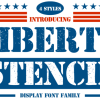 Liberty Stencil Font