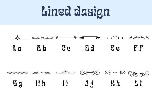 Lined Dasign Font - Image 2