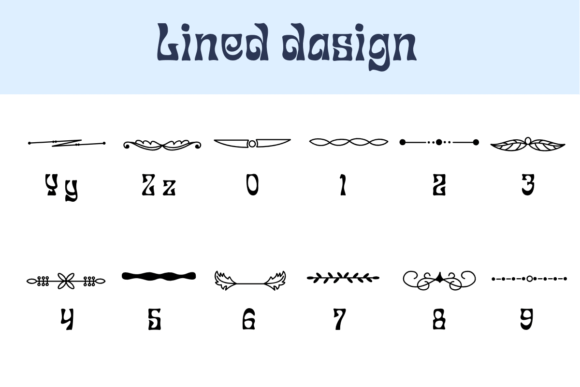 Lined Dasign Font - Image 4