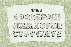 Alternative view of Little Cupcake Font