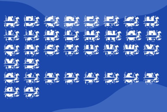 Little Mermaid Monogram Font - Image 4