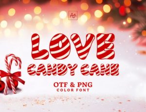 Love Candy Cane Font