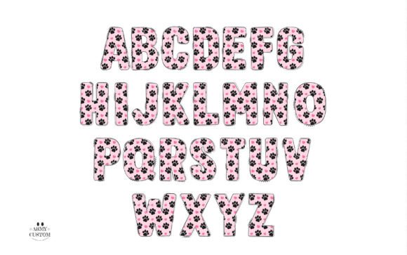 Love Valentine's Dog Paw Font - Image 3