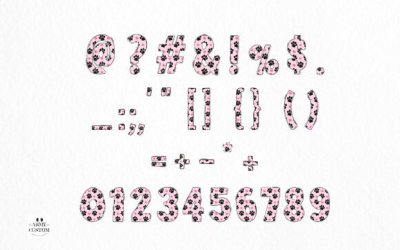 Love Valentine's Dog Paw Font - Image 4