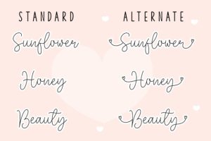 Alternative view of Lovely Monoline Font