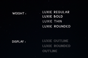 Alternative view of Luxie Font