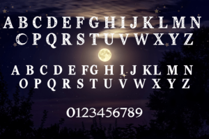 Alternative view of Moon Font