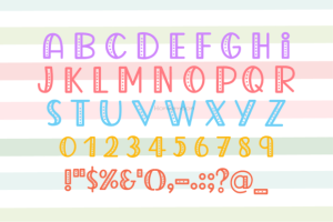 Alternative view of Magic Moments Font