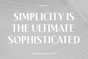 Alternative view of Makota Font