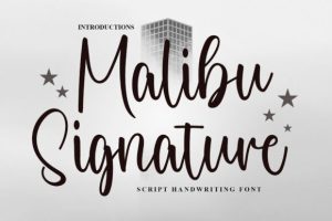 Malibu Signature Font