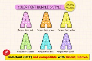 Alternative view of Marquee Pastel Neon Font