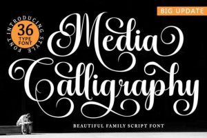 Media Calligraphy Font