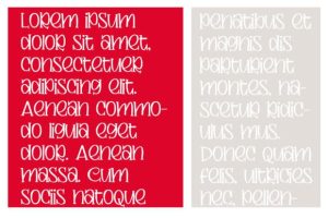 Alternative view of Megalo Merry Font