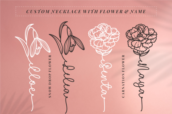 Merlin Birth Flower Font - Image 4