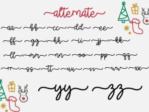 Alternative view of Merry Christmas Duo Font
