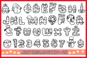 Alternative view of Merry Christmas Font