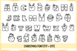 Alternative view of Merry Xmas Font