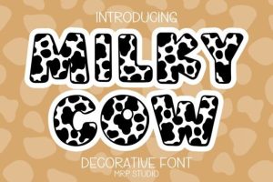 Milky Cow Font