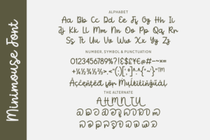 Alternative view of Minimouse Font