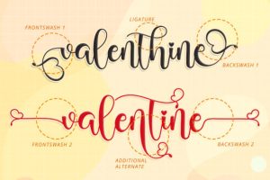 Alternative view of Mister Valentine Font