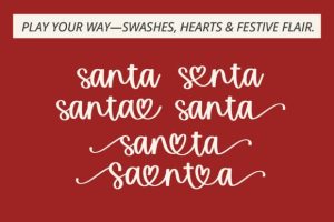 Alternative view of Mistle Kiss Font