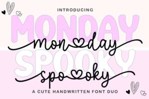 Monday Spooky Script Font