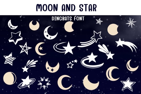 Moon and Star Font