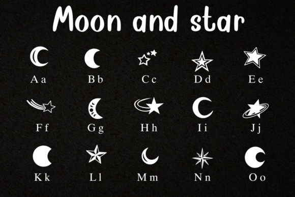 Moon and Star Font - Image 3