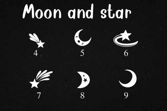 Moon and Star Font - Image 4