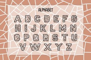 Alternative view of Mosaic Font