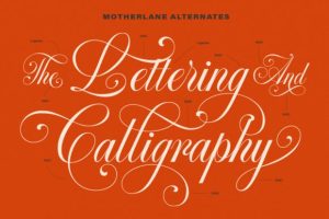 Alternative view of Motherlane Font