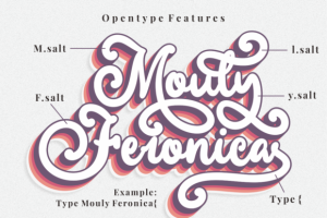 Alternative view of Mouly Feronica Font