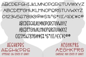 Alternative view of Mr. Stretch & Mr. Stout Font
