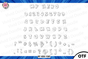 Alternative view of My Hero Font
