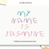 My Name is Jasmine Font