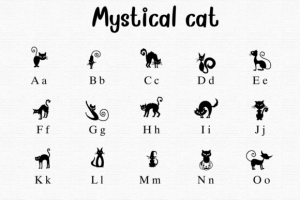 Alternative view of Mystical Cat Font
