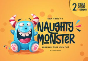 Naughty Monster Font