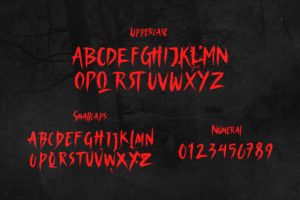 Alternative view of Nightscary Font
