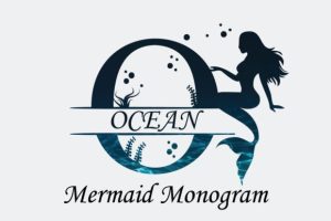 Ocean Mermaid Monogram Font