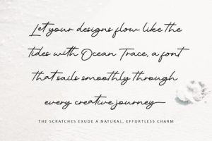 Alternative view of Ocean Trace Font