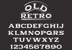 Alternative view of Old Retro Font