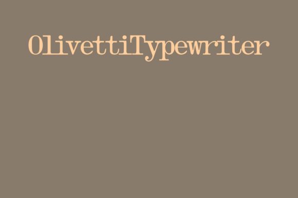 Olivetti Typewriter Font