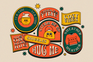 Alternative view of Orange Beachy Font