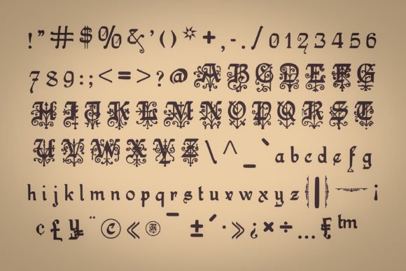 Ornate Gothic Font - Image 2